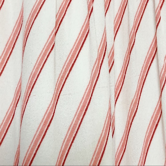 Ann Taylor LOFT Barbiecore Pink White Striped Ruffle Skirt 4 - Picture 10 of 14